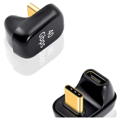 USB4 C Male to C Female U Shape 40Gbps Adapter 100W for Thunderbolt 4/3 MacBook