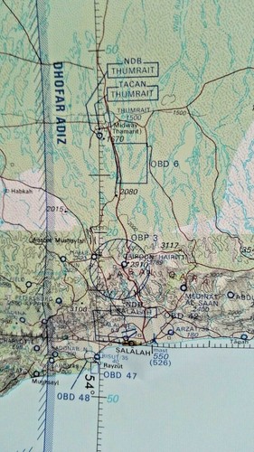 1977 - Oman Saudi Arabia Yemen UAE Operational Navigation Chart ONC J-7 41"x57" - Picture 5 of 8