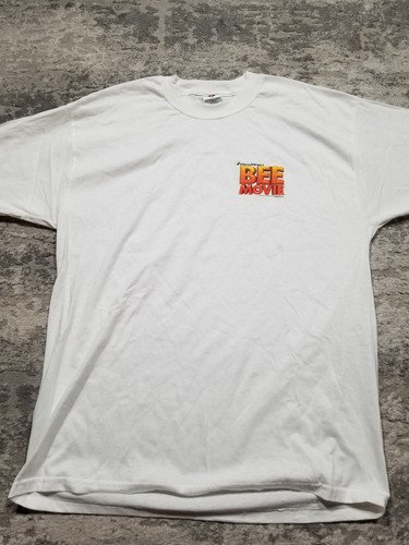 Maglietta NOS 2008 Bee Movie DreamWorks Jerry Seinfeld Deadstock bianca XL - Foto 3 di 6