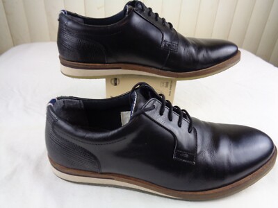Steve Madden CREAMER men’s BLACK lace up woven leather oxford shoes size 9 HASEN Black Leather Men main image 4