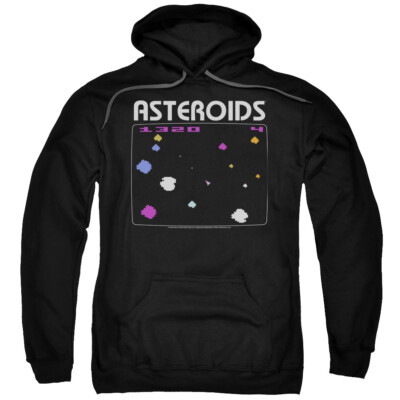 ATARI ASTEROIDS SCREEN Licensed Adult Hooded Sweatshirt Hoodie SM-5XL