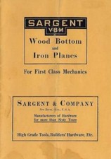 Sargent Vbm Wood Bottom And Iron Planes For First Class Mechanics: Catalog ...