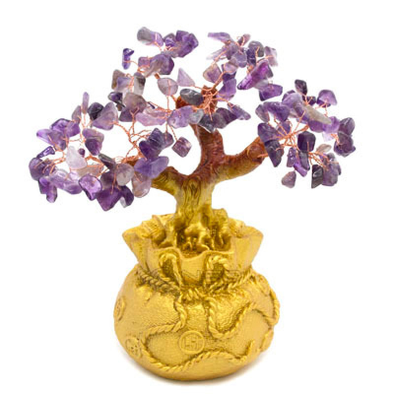 Mini Crystal Money Tree Wealth Luck Bring Wealth Luck Home Decor ...