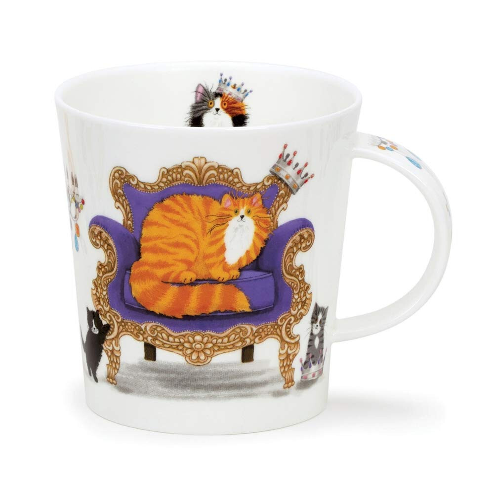 Dunoon Bone China Lomond Tasse – Mit Bunten Hundepfoten-Motiv, Mikrowellengeeignet