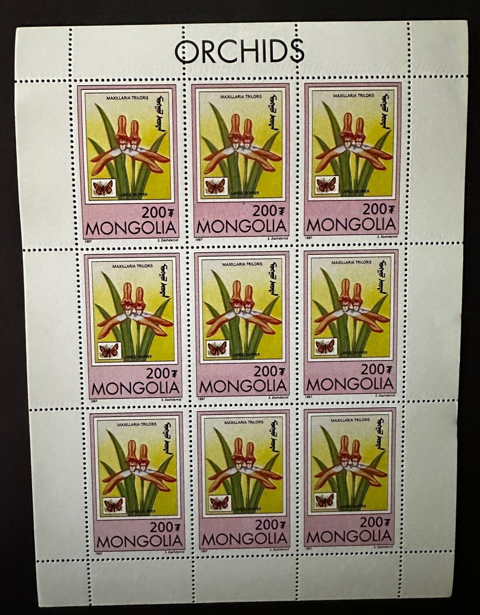 MONGOLIA 1979 ORCHIDS FLOWERS FULL SHEET SKIPPER MNH -S16329-2 | eBay
