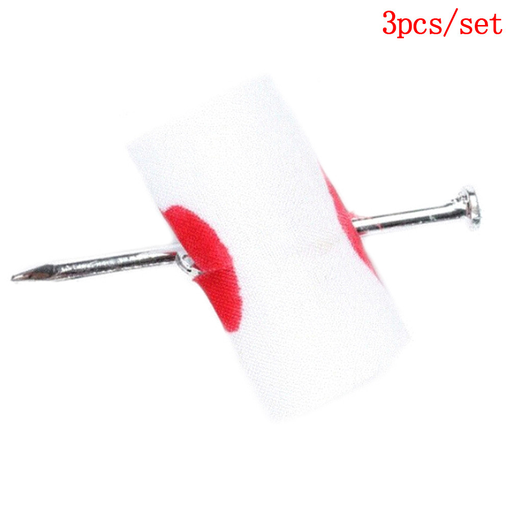 3Pcs/Set Halloween Fake Nail Through Fingers Child Prank Joke Toys Blood ManC*a5