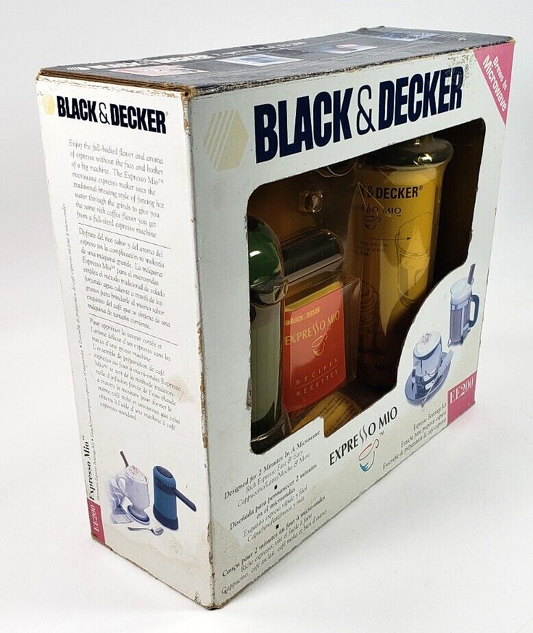 Vintage Black & Decker Espresso Mio EE200 Microwave Expresso Maker with