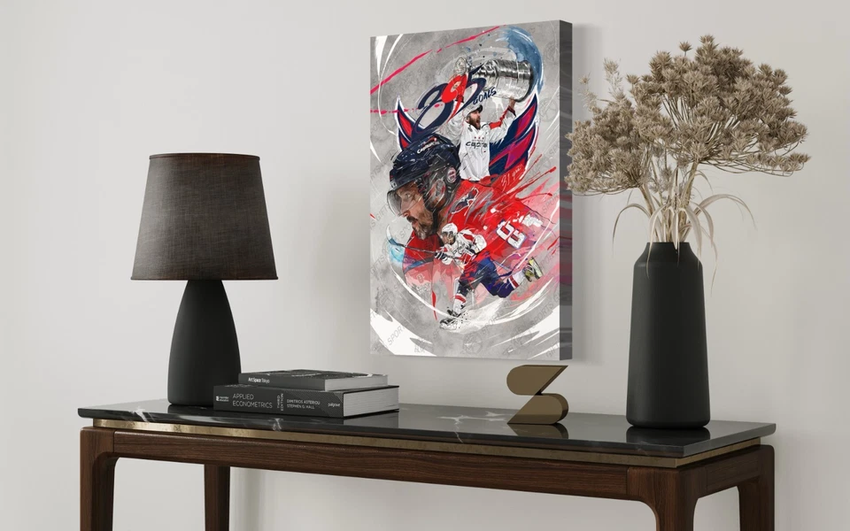 Lienzo estampado Alex Ovechkin | Washington Capitals | Arte de pared deportivo | Decoración de pared Foto 2 de 4