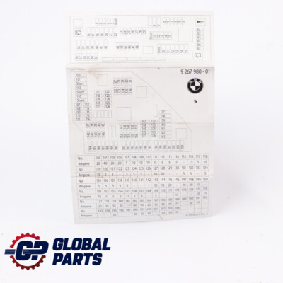 bmw f10 cigarette lighter fuse uk Fuse Box Grouping BMW F10 Fuse Placement Map Card Diagram 926980-01