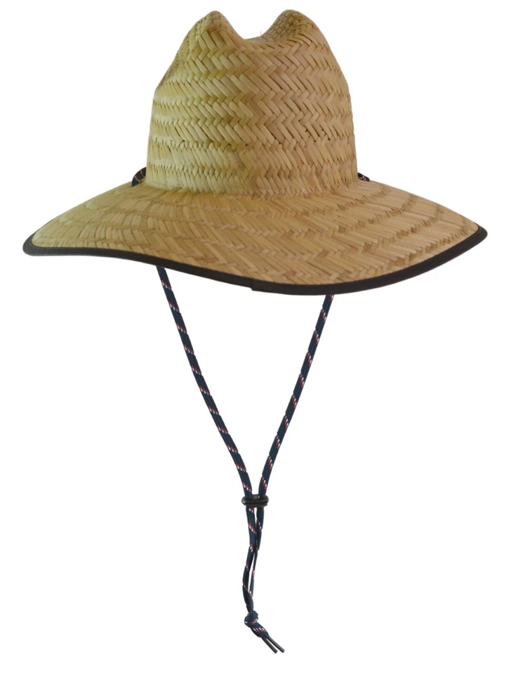 Billabong Budweiser Sombrero de Salvavidas Mareas de Paja - Sombrero de Ala Ancha para el Sol Foto 4 de 4