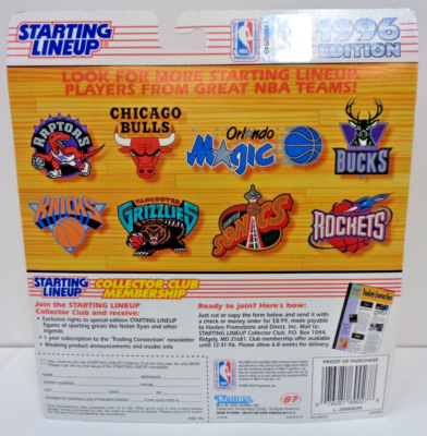 MINT 1996 KENNER STARTING LINEUP NBA 50 Larry Johnson Charlotte
