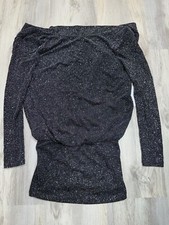 ASTR The Label Gray Sparkle Mini Tunic Dress Long Sleeve Cocktail Stretch XS NWT