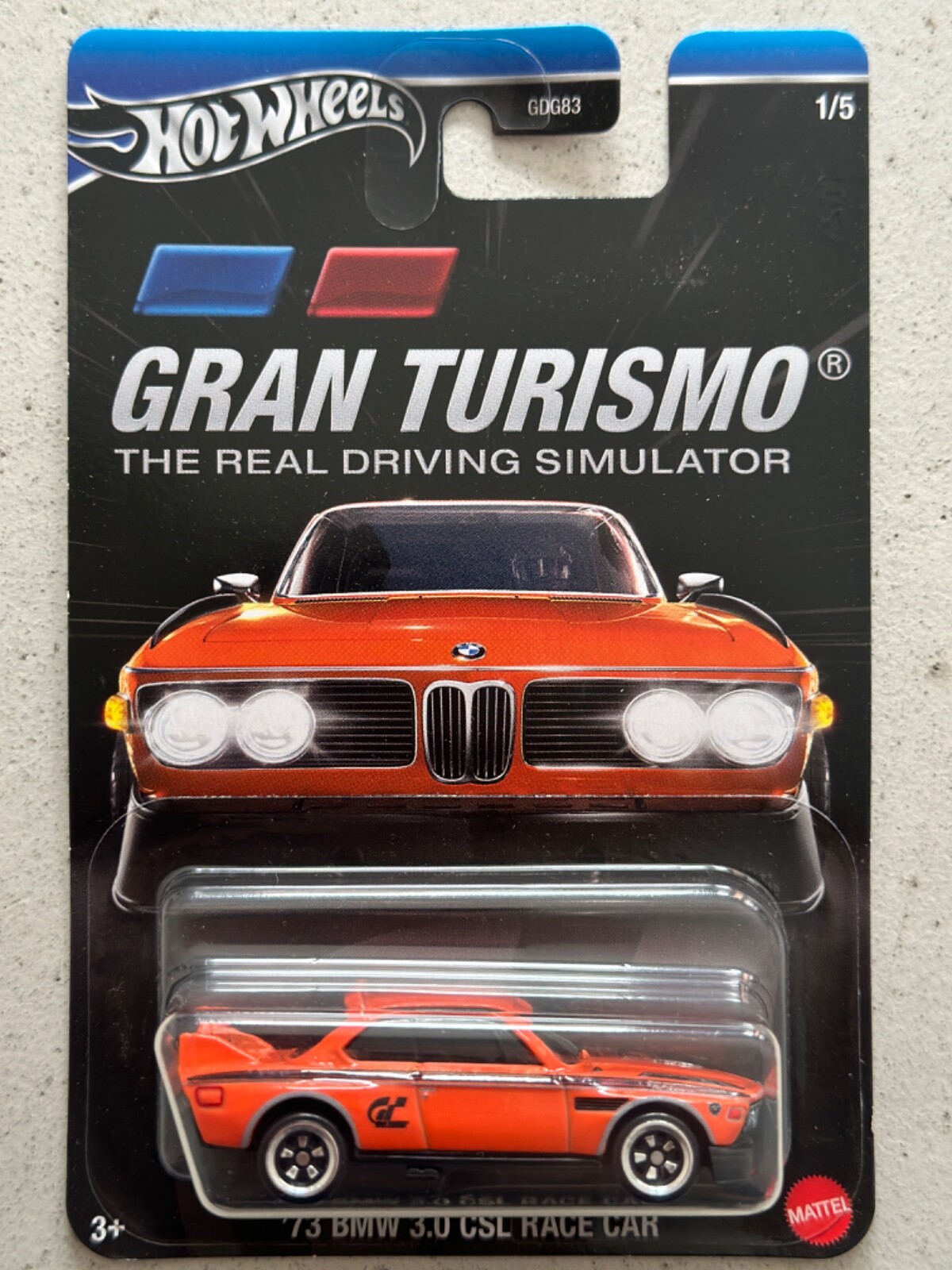 Hot Wheels Gran Turismo 73 BMW 3.0 CSL RACE CAR with Protector