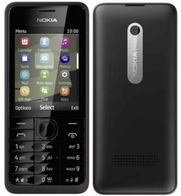 Neu Nokia Asha 301 - Schwarz (entsperrt) Handy 12M Garantie