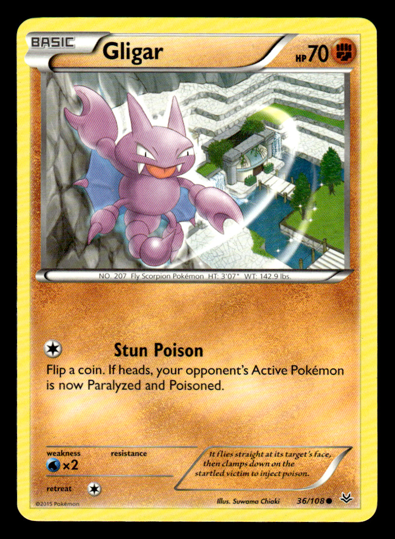 Gligar - 36/108 - XY: Roaring Skies POKEMON