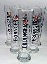 6 Erdinger Alkoholfrei Weißbier Gläser mit Logo 0,5l - Bier Glas München Weizen