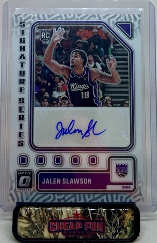JALEN SLAWSON RC AUTO 2023-24 PANINI DONRUSS OPTIC SIGNATURE SERIES SS-SLW - Foto 2 di 3