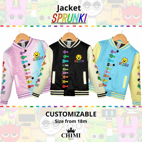 SPRUNKI Kids' Varsity Baseball Jacket. Athletic Bomber Jacket for Boys and Girls - Picture 6 of 19
