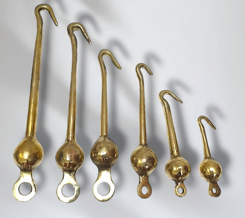 6 pcs Brass BELL CLAPPER - Different Size - BRASS - Great Sounding /Boat Bell