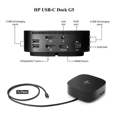 120W HP ZBook 17 G5 USB-C Dockingstation mit Adapter