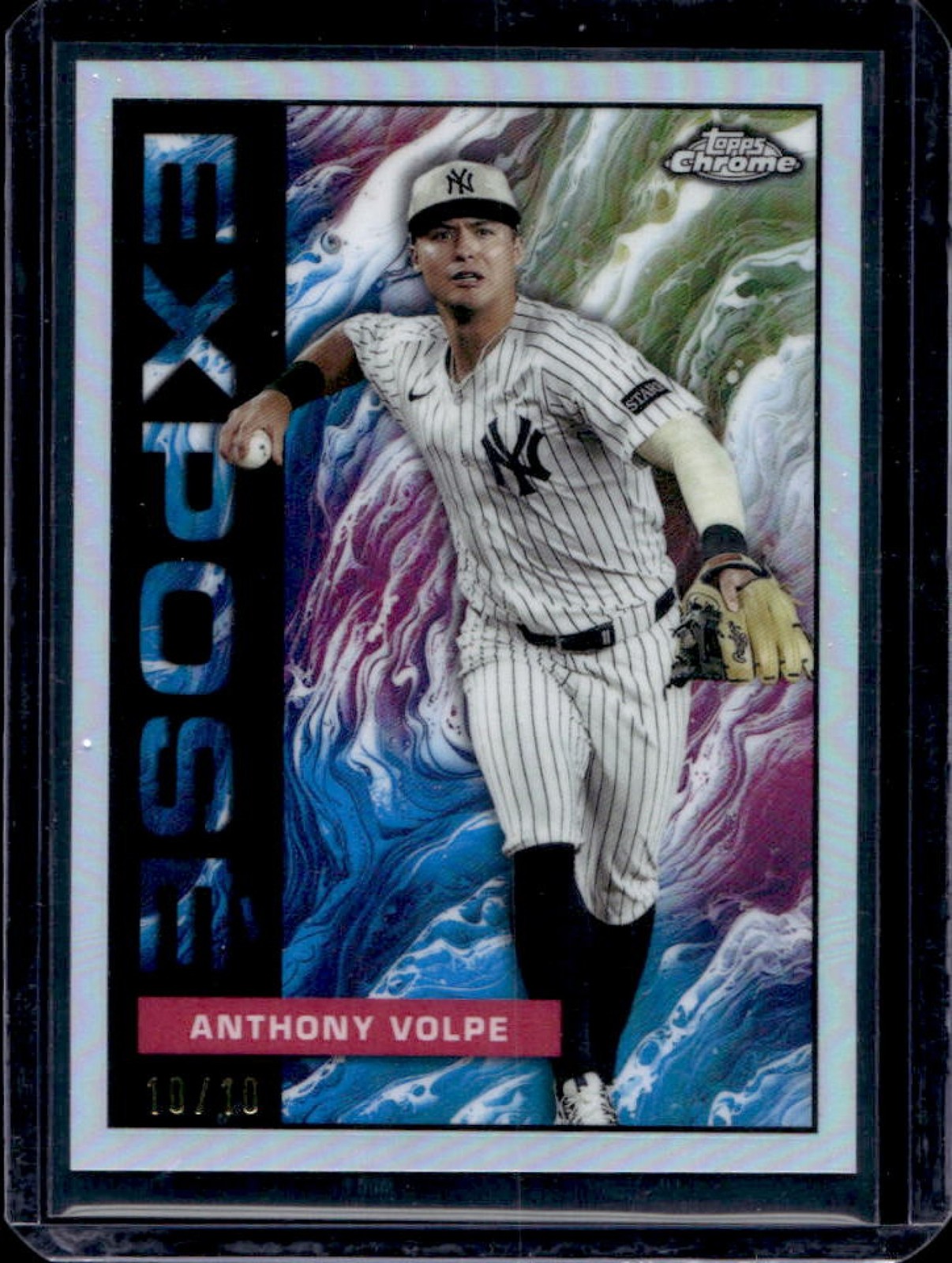 2025 Topps Chrome Update Anthony Volpe Expose SSP #/10 Yankees