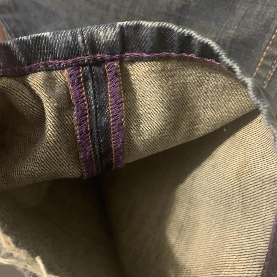 Pantalones de mezclilla Ted Baker 34x32 azul índigo ribete Victor botón mosca elástico NormCore Foto 4 de 4