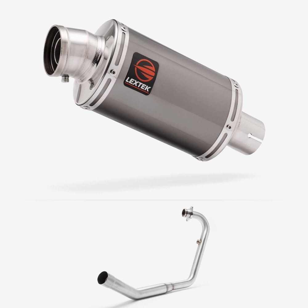 Lextek OP15 Dark Tint Stainless Exhaust System 200mm for Lexmoto ZSX-R 125