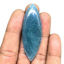 56 Cts Natural Aquamarine 57x19mm Untreated Marquise Pendant Size Cab Gemstone