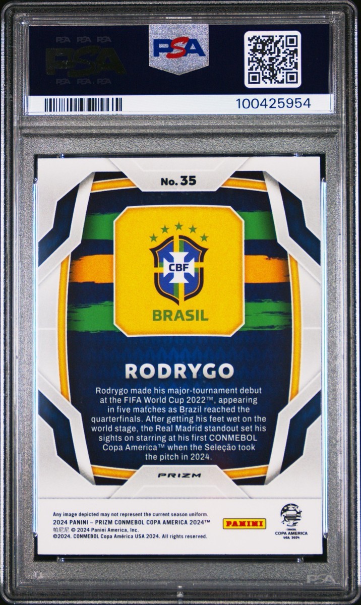 2024 Panini Prizm CONMEBOL Copa America - Rodrygo #35 Zebra Prizm