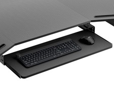 ADJUSTABLE KEYBOARD TRAY UNDER DESK, 28X11 INCH LARGE SLIDE OUT KEYBOARD