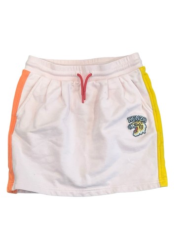 KENZO KIDS Pink Sweat Skirt Side Stripe Fleece Varsity Tiger Drawstring 10 NEW - Picture 5 of 11
