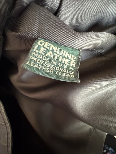 GILET BUSHWACKER VINTAGE DONNA PELLE NERA CON ZIP, TAGLIA LRG, OTTIME CONDIZIONI - Foto 16 di 16