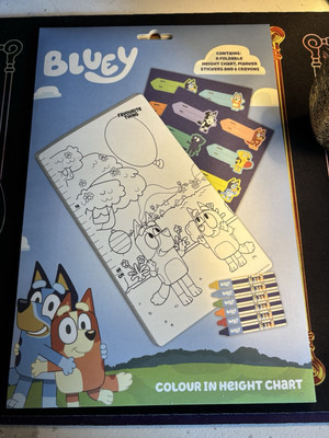 Bluey, Höhe Wand Malkarte, Kind Kind Geschenk, neu & versiegelt.