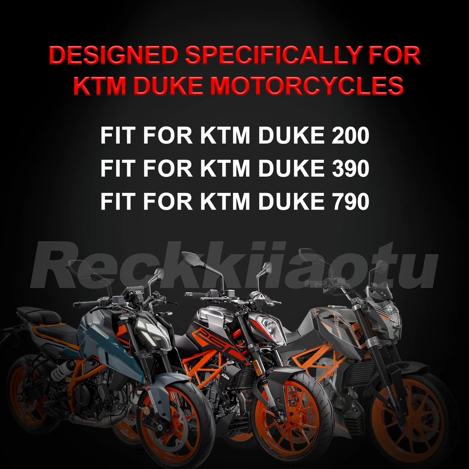 Espejos retrovisores laterales izquierdo y derecho para KTM 390 Duke 2015-2024 790 Duke 2018-2024 Foto 4 de 4