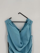 Heiress Beverly Hills Blue Corset Drape Off The Shoulder Ruched Dress Sz L New