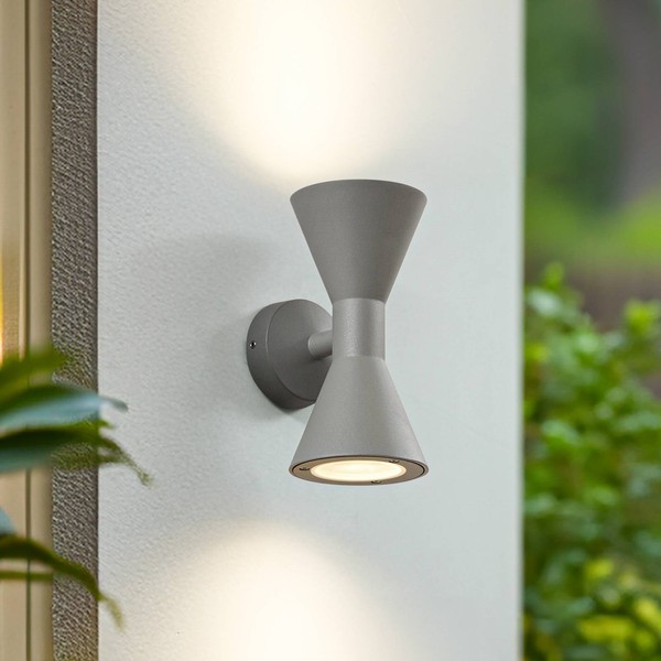 Lucande Wandleuchte AußEn 'Xalor' (Modern) In Alu Aus Aluminium (2 Flammig, GU10-image