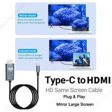 4K USB C Type C to HDMI Mirroring Cable HDTV Cord For iPhone 17Air 16 15 Android
