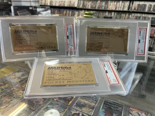 Pokémon ANA Gold Boarding Passes From Japan Set Of 3 PSA Grade 10 RARE