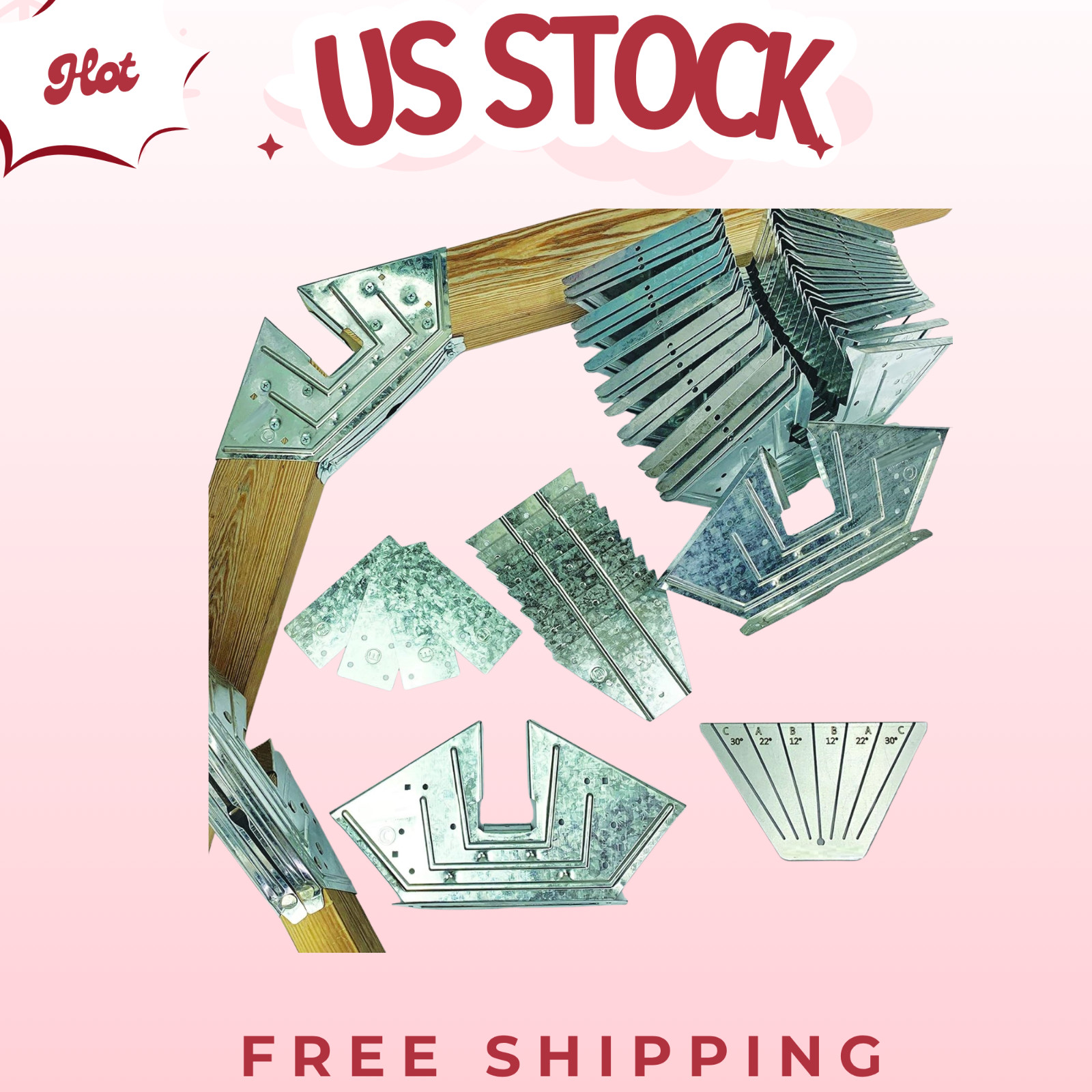 6-14ft Wide Barn Roof Shed Framing Kit - Storage/Playhouse