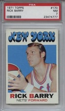 1971 Topps #170 Rick Barry PSA 7 NM RC Knicks HOF Vending Regrade Centered 