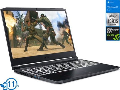 Acer Nitro 5, 15'' FHD, i5-10300H, 16GB RAM, 512GB SSD, RTX 3050, Windows 10 Pro