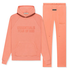 Set felpa con cappuccio Fear of God Essentials FW22 rosa corallo XS S M L XL XXL