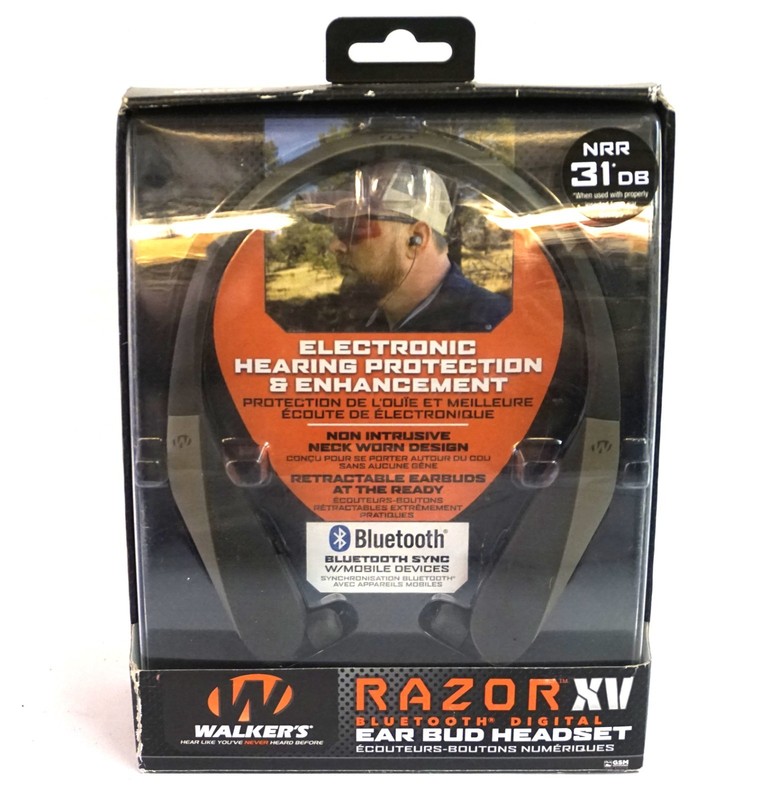 Walkers Razor XV Bluetooth Behind The Neck Hearing Protection Ear Bud HEADSET VG