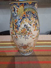 Grand vase ancien Desvres fin XIXe – signé Fourmaintraux Frères , h 32,5 cm