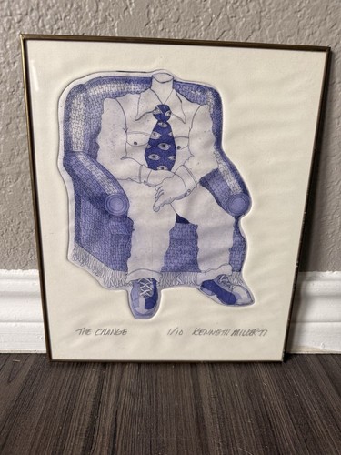 Kenneth Miller “The Change” Etching – Ltd Ed 1/10, Surreal Art, Framed. (A57)