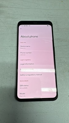 Google Pixel 4xl 64GB Black Unlocked Turning on Phone for Parts Only