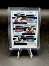 2025 National Treasures Jalen Hurts , Barkley, AJ Brown 1/1 NFL GEAR MATERIAL