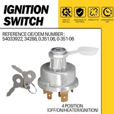 Fits 12V/24V Agricultural Vehicles Recreational Vehicles Ignition Starter Switch
