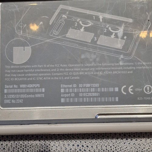 Macbook A1181 EMC 2242, Core Duo, 13.3", MacOS X 10.6, 250Gb HDD, 2GB RAM (224) - Picture 19 of 24