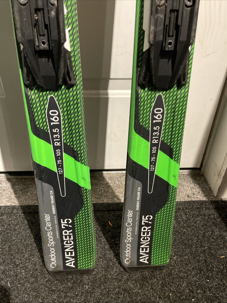 NORDICA AVENGER 75 SKIS 160 CM WITH NORDICA ADU BINDING Plates